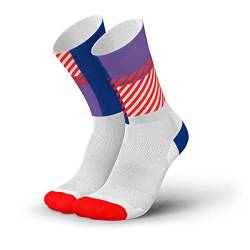 INCYLENCE Districts Sportsocken lang, leichte Running Socks, atmungsaktive Funktionssocken mit Anti-Blasen Schutz, Socken, Blau, 35-38 von INCYLENCE