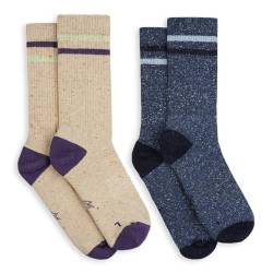 INCYLENCE Lifestyle Socken Bundle · lange Freizeitsocken aus Baumwolle & Seide · Hervorragende Passform & hochwertige Verarbeitung (35-38, Beige, Dark Blue) von INCYLENCE