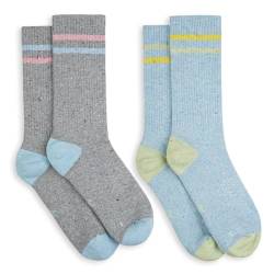 INCYLENCE Lifestyle Socken Bundle · lange Freizeitsocken aus Baumwolle & Seide · Hervorragende Passform & hochwertige Verarbeitung (39-42, Grey, Light Blue) von INCYLENCE