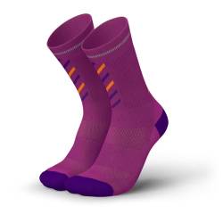 INCYLENCE Merino Winter Laufsocken mit gezielter Kompression, Damen und Herren, 1 Paar, Magenta Orange, Gr. 39-42 von INCYLENCE