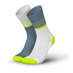 INCYLENCE RENEWED 97 Evolution · recycelte Laufsocken lang, atmungsaktive & nachhaltige Running Socks mit Blasenschutz Kompressionssocke, Zucchero Canary von INCYLENCE
