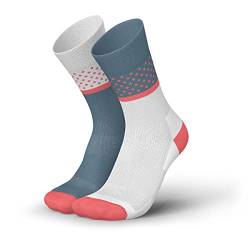 INCYLENCE RENEWED 97 Evolution · recycelte Laufsocken lang, atmungsaktive & nachhaltige Running Socks mit Blasenschutz Kompressionssocke, Zucchero Coral von INCYLENCE