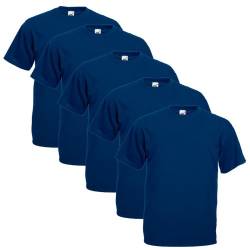 INDIGOS UG Fruit of the Loom T-Shirt – Original T – Full Cut - Blau Marineblau XXL von INDIGOS UG