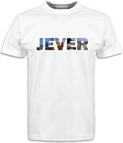 T-Shirt - Herren - weiß - Stadt - Jever - Bedruckt - mit Sehenswürdigkeiten - Fasching Party Fun Sport von INDIGOS UG