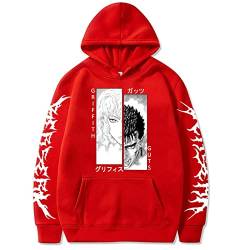 Anime Berserk Hoodie Guts Griffith Cosplay Kostüm Langarm Hip Hop Sweatshirt für Männer Frauen von INDIRAN