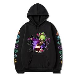 INDIRAN Genshin Impact Hoodie Sweatshirt Kuki Shinobu Cosplay Kostüm Anime Neuheit 3D Gedruckter Kapuzenpullover Pullover für Unisex von INDIRAN