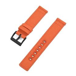 INEOUT 20mm 22mm Nylon Canvas Handgelenk Band Männer Frauen Wasserdichte Armband Gürtel For Omega Uhr Strap (Color : Orange Black, Size : 20mm) von INEOUT