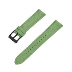 INEOUT Echtes Leder-Uhrenarmband 20 Mm 22 Mm Schnellverschluss-Uhrenarmbänder For Armband-Uhrenzubehör (Color : LightGreen Black, Size : 22mm) von INEOUT