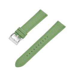 INEOUT Echtes Leder-Uhrenarmband 20 Mm 22 Mm Schnellverschluss-Uhrenarmbänder For Armband-Uhrenzubehör (Color : LightGreen Silver, Size : 22mm) von INEOUT