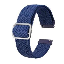 INEOUT Stretch-Nylon-Uhrenarmbänder, 18 Mm, 19 Mm, 20 Mm, 22 Mm, Ersatzgürtel For Smartwatch Mit Schnellverschluss-Federsteg (Color : Blue-A, Size : 19mm) von INEOUT