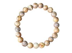 INFINITY GEMS Armband aus natürlichen AAA-Bildjaspis-Perlen, 10 mm, Edelstein-Stretcharmband | 7–7,5 Zoll Länge | Unisex-Armband | Armband aus runden Perlen | Männer/Frauen von INFINITY GEMS