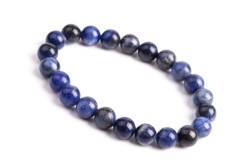 INFINITY GEMS Natürliches AAA-blaues Sodalith-Edelsteinarmband mit 6 mm Stretch-Passform | 7–7,5 Zoll Länge | Unisex-Armband | Armband mit runden Perlen | Männer/Frauen von INFINITY GEMS