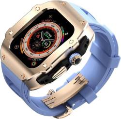 INFRI Edelstahl-Uhrengehäuse, Fluorkautschuk-Armband, für Apple Watch Ultra 8, 2, 49 mm Serie, Herren-Metalllünette, Silikonband, Mod Kit, für iWatch 49 mm, Ersatzzubehör, For 49mm, Achat von INFRI