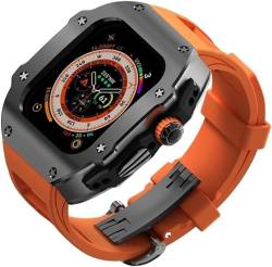 INFRI Edelstahl-Uhrengehäuse, Gummiband, für Apple Watch 49 mm, RM-Metall-Watych-Gehäuse, Sportarmband, Modifikationsset, für iWatch Ultra 8 Upgrade-Zubehör, For 49mm, Achat von INFRI