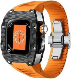 INFRI Uhrenarmband aus Karbonfaser, Titan, Metall, Gummiband, für Apple Watch Serie 9, 40 mm, 41 mm, Ersatzzubehör, für Herren und Damen im RM-Stil, 41 mm, Achat von INFRI