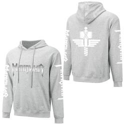 INGKE Manowar Herren Logo Baumwolle Kapuzenpullover Pullover Hoodie Langarm Sweatshirt Kapuze Für Männer Bekleidung Fans Geschenk von INGKE