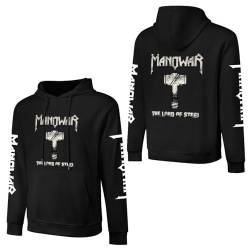 INGKE Manowar Herren Logo Baumwolle Kapuzenpullover Pullover Hoodie Langarm Sweatshirt Kapuze Für Männer Bekleidung Fans Geschenk von INGKE