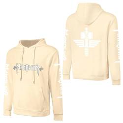 INGKE Manowar Herren Logo Baumwolle Kapuzenpullover Pullover Hoodie Langarm Sweatshirt Kapuze Für Männer Bekleidung Fans Geschenk von INGKE