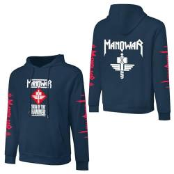 INGKE Manowar Herren Logo Baumwolle Kapuzenpullover Pullover Hoodie Langarm Sweatshirt Kapuze Für Männer Bekleidung Fans Geschenk von INGKE