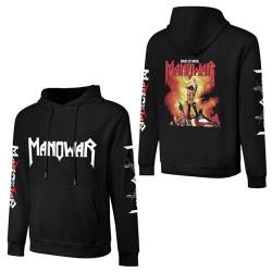 INGKE Manowar Herren Logo Baumwolle Sweatshirt Pullover Langarm Crewneck Sweat-Shirt Merch Top Für Männer Bekleidung Fans Geschenk von INGKE