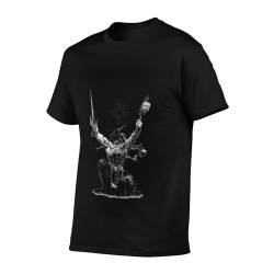 Manowar T Shirt Herren Kurzarm Sommer Baumwolle Tee Shirts Rundhals Tshirt Men's Tops Cotton T-Shirt für Männer Fans Geschenk von INGKE