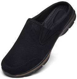 INMINPIN Unisex Hausschuhe Leichte Atmungsaktive Pantoffeln Slip On Walking Freizeit Schuhe für Damen Herren, Alles Schwarz, 37 EU von INMINPIN