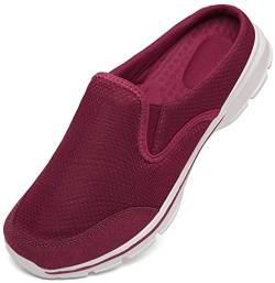 INMINPIN Unisex Hausschuhe Leichte Atmungsaktive Pantoffeln Slip On Walking Freizeit Schuhe für Damen Herren, Rot, 42 EU von INMINPIN