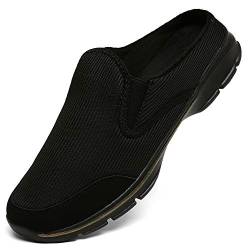 INMINPIN Unisex Hausschuhe Leichte Atmungsaktive Pantoffeln Slip On Walking Freizeit Schuhe für Damen Herren, Schwarz Plüsch, 38 EU von INMINPIN