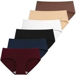 INNERSY Damen Unterhosen Baumwolle Stretch Unterwäsche Frauen Sport Hipster Pantys Mehrpack 6 (M/40 EU, Jahrgang Mehrfarbig) von INNERSY