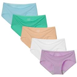 INNERSY Slip Damen Mikrofaser Unterhosen Modal Pantys Mehrpack Hipster Unterwäsche Frauen 5 Pack (M, Frühling/Sommer Mehrfarbig) von INNERSY