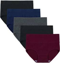 INNERSY Unterhosen Damen Baumwolle Weich Bequem Postpartale Unterwäsche 5er Pack, S, Color 5d von INNERSY