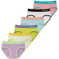 INNERSY Unterhosen Mädchen Baumwolle Unterwäsche für Teenager Atmungsaktiv Pantys Pack of 6 (10-12 Jahre, Macaron-Farbe) von INNERSY