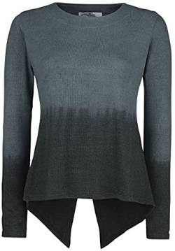 INNOCENT Mazarine Top Frauen Strickpullover grau/schwarz XXL von INNOCENT