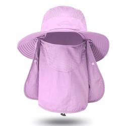 INSISMY Angelhut mit UV-Sonnenschutz, Breiter Krempe Faltbarer Outdoor Safari Gartenarbeit Hut mit Abnehmbarer Nackenschutz für Herren und Damen von INSISMY