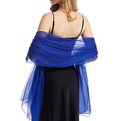 INSISMY Stola für Damen Festlich Abendkleid 190 * 110 cm Extra Lang Chiffon Sonnenschutz Sommer Seide Schal für Hochzeit Reise Party von INSISMY
