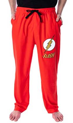 DC Comics Men's The Flash Classic Logo Loungewear Sleep Pajama Pants (Large, Red) von INTIMO