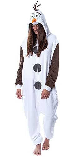 Disney Frozen Adult Olaf Kigurumi Costume Union Suit Pajama For Men Women (2X/3X) White von INTIMO