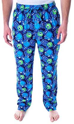 Disney Men's Monsters Inc. Monsters University Mike Wazowski and Sulley Loungewear Sleep Pajama Pants (X-Large) Blue von INTIMO