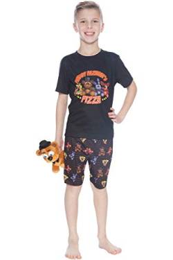 Five Nights at Freddy's 'Plushy Pizza' Pajama Short Set, Black, L von INTIMO