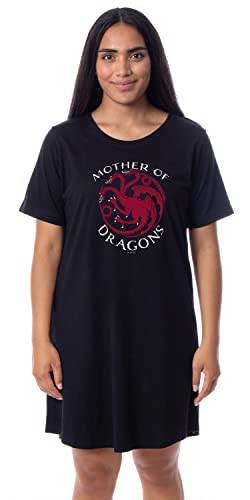 Game Of Thrones Women's Mother Of Dragons Nightgown Sleep Pajama Shirt (XX-Large) Black von INTIMO