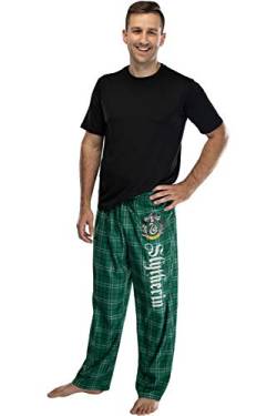 Harry Potter Adult Mens' Slytherin House Crest Plaid Pajama Pants (XX-Large) von INTIMO