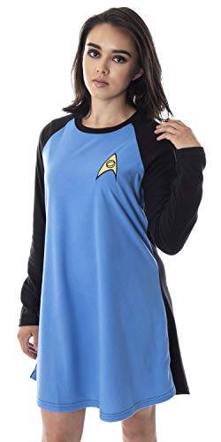 INTIMO Star Trek Originalserie Damen Junioren Kostüm Raglan Schlafhemd Nachthemd Pyjama Top (Spock, LG) von INTIMO