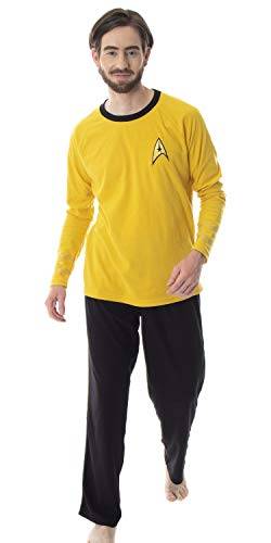 INTIMO Star Trek Originalserie Herren Captain Kirk Uniform Kostüm Nachtwäsche Pyjama Set (X-Large) von INTIMO