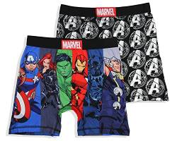 Marvel Mens' 2 Pack The Avengers Comic Underwear Briefs Boxershorts (X-Large) Black von INTIMO