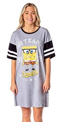 Nickelodeon SpongeBob SquarePants Womens' Go Team! Nightgown Sleep Pajama Shirt (Medium) Grey von INTIMO