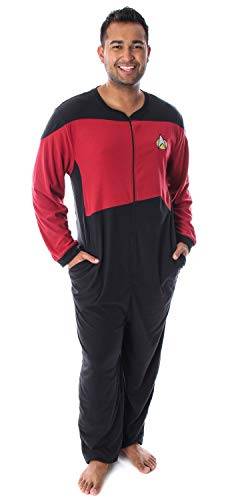 Star Trek Men's The Next Generation TNG Picard Command Uniform One Piece Costume Pajama Union Suit (L/XL) von INTIMO