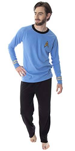 Star Trek Original Series Men's Commander Spock Uniform Costume Sleepwear Pajama Set (Small) von INTIMO