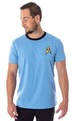 Star Trek The Original Series Men's TOS Costume Uniform Short Sleeve Tee Shirt (Spock, 3XL) von INTIMO