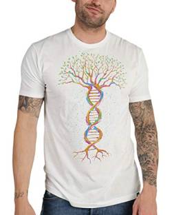 INTO THE AM Animal Graphic T-Shirts für Herren S-4XL, Baum des Lebens - Weiß, L von INTO THE AM