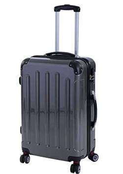 INVIDA 3 TLG.PC/ABS Glüückskind Kofferset Trolley Koffer Einzel oder im Set in 6 Farben (Anthrazit, L) von INVIDA